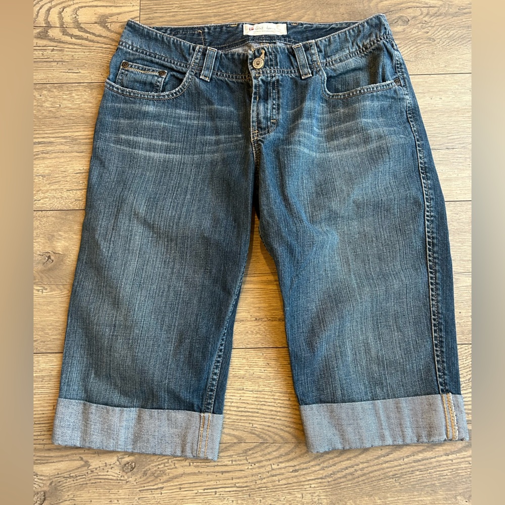 BKE Dark Blue Denim Long Shorts